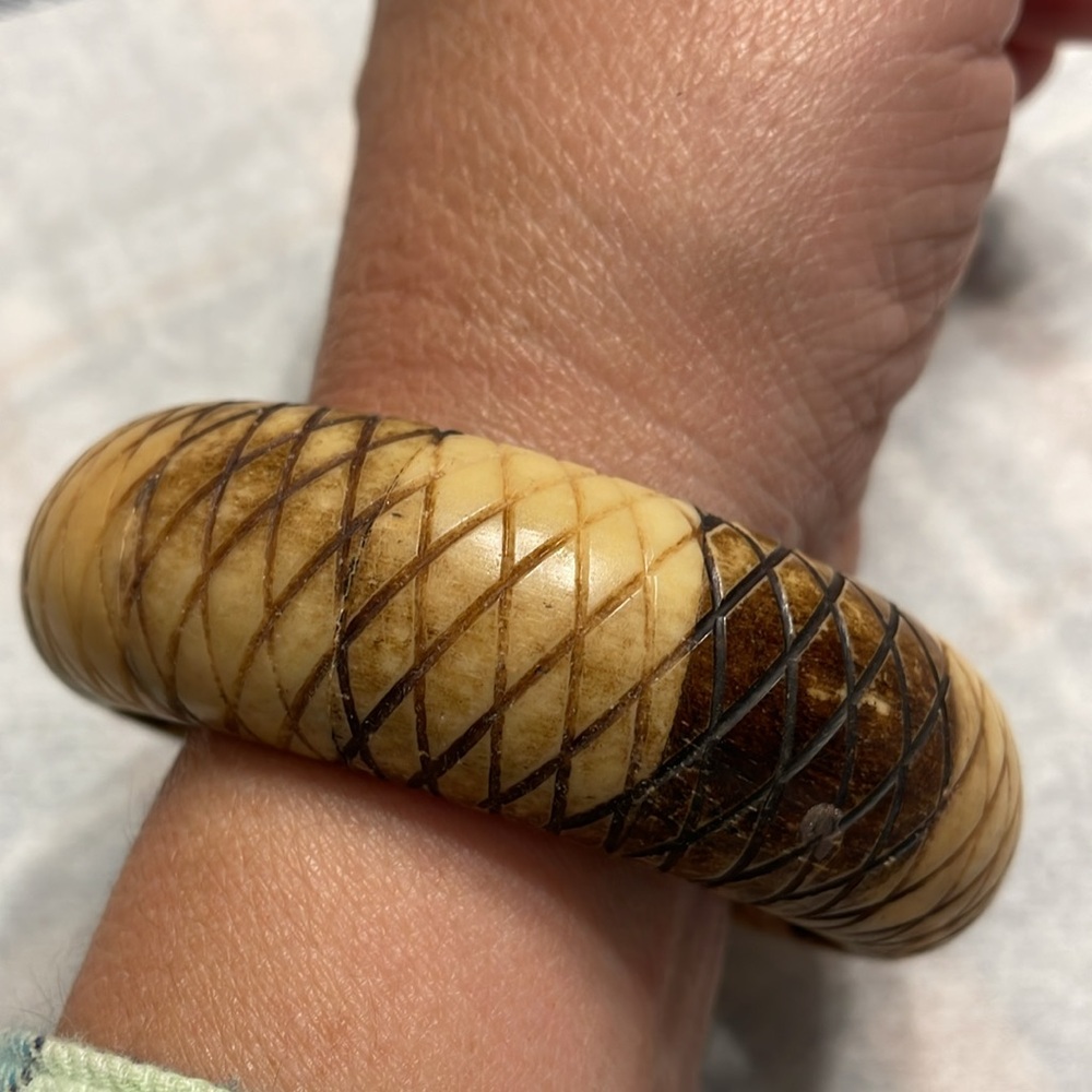 Tribal Statement Bangle | Segmented Bangle Cuff |… - image 5